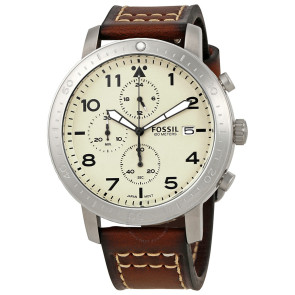 Watch strap Fossil CH3084 Leather Brown 22mm